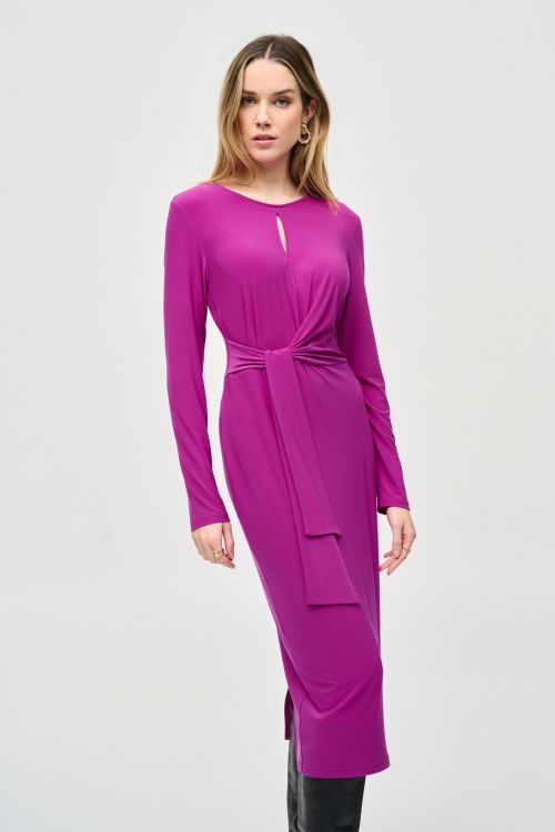 Joseph Ribkoff Empress Waist Tie Sheath Dress Style 243032