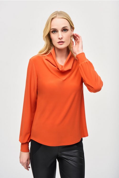 Joseph Ribkoff Lava Straight Cowl Collar Top Style 243063