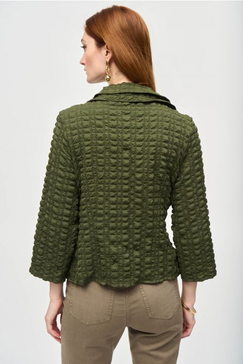 Joseph Ribkoff Iguana Bubble Woven Cropped Jacket Style 243084