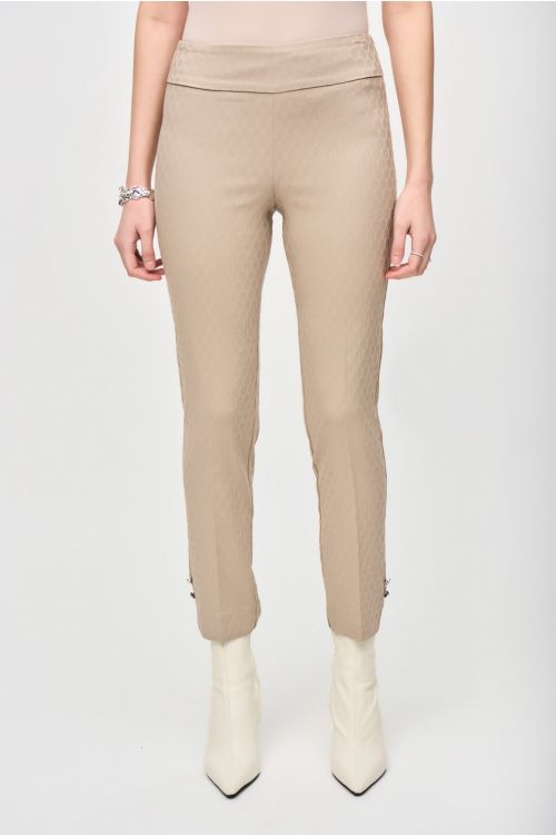 Joseph Ribkoff Dune Textured Jacquard Pull-On Pants Style 243129