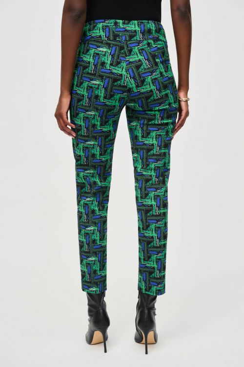 Joseph Ribkoff Multi Abstract Print Cropped Pants Style 243140