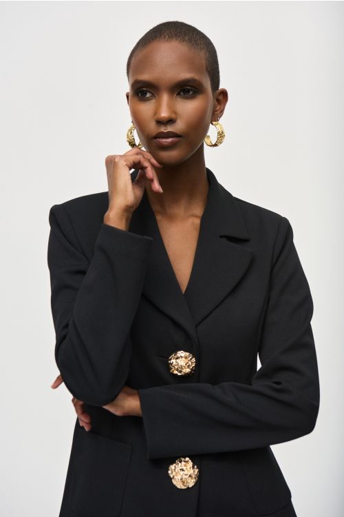 Joseph Ribkoff Black Fitted Blazer Style 243160