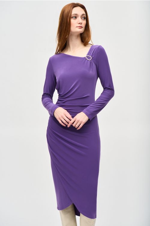 Joseph Ribkoff Mystic Draped Sheath Dress Style 243169