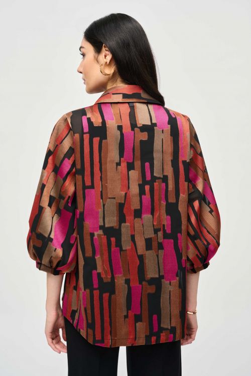 Joseph Ribkoff Black/Multi Abstract Swing Jacket Style 243239