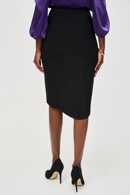 Joseph Ribkoff Black Bonded Silky Knit Pencil Skirt Style 243245