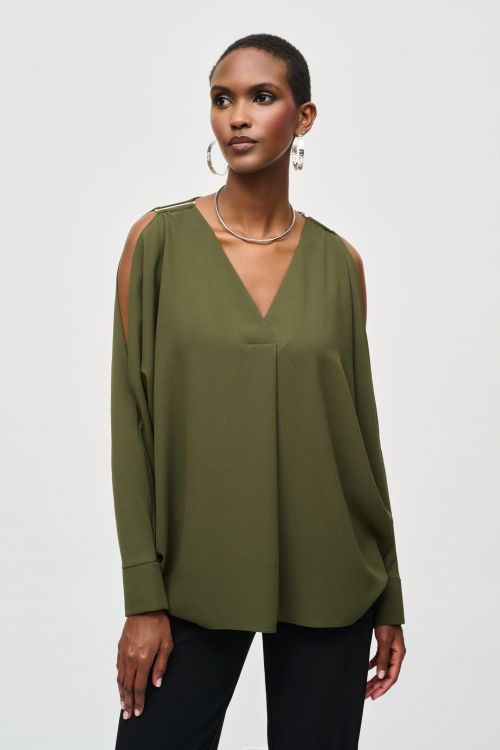 Joseph Ribkoff Iguana Boxy Top with Dolman Sleeves Style 243248