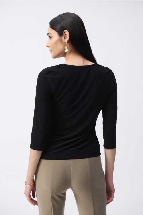 Joseph Ribkoff Black Cowl Neck Top Style 243318