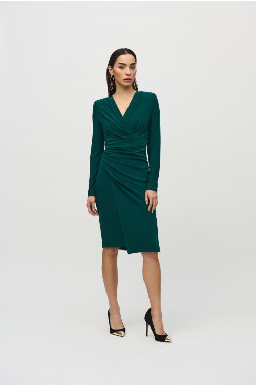 Joseph Ribkoff Absolute Green Wrap Dress Style 244024