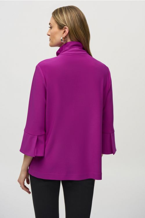 Joseph Ribkoff Empress Shirred Collar Trapeze Jacket Style 244196