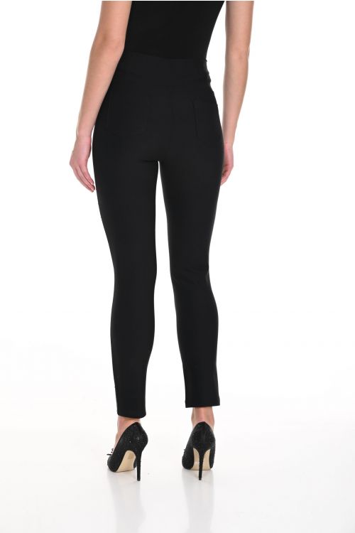 Frank Lyman Black High-Waste Pants with Embellishments Style 244644U