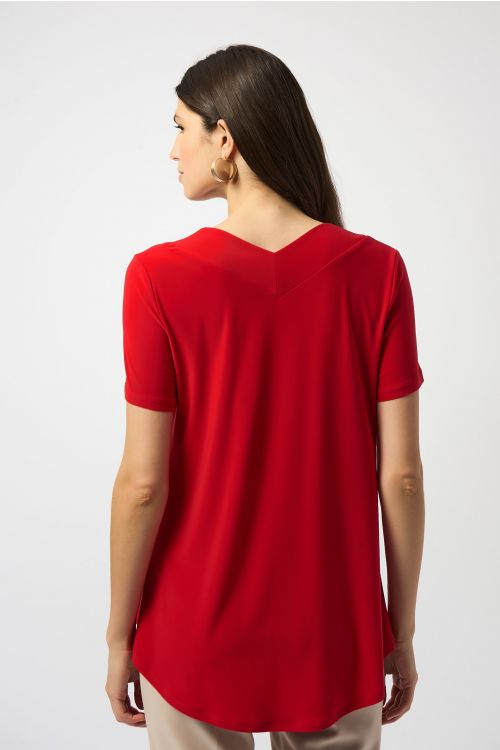 Joseph Ribkoff Radiant Red Flared Top Style 251125