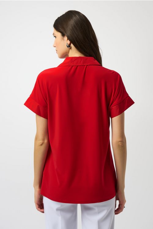 Joseph Ribkoff Radiant Red Boxy Top Style 251290