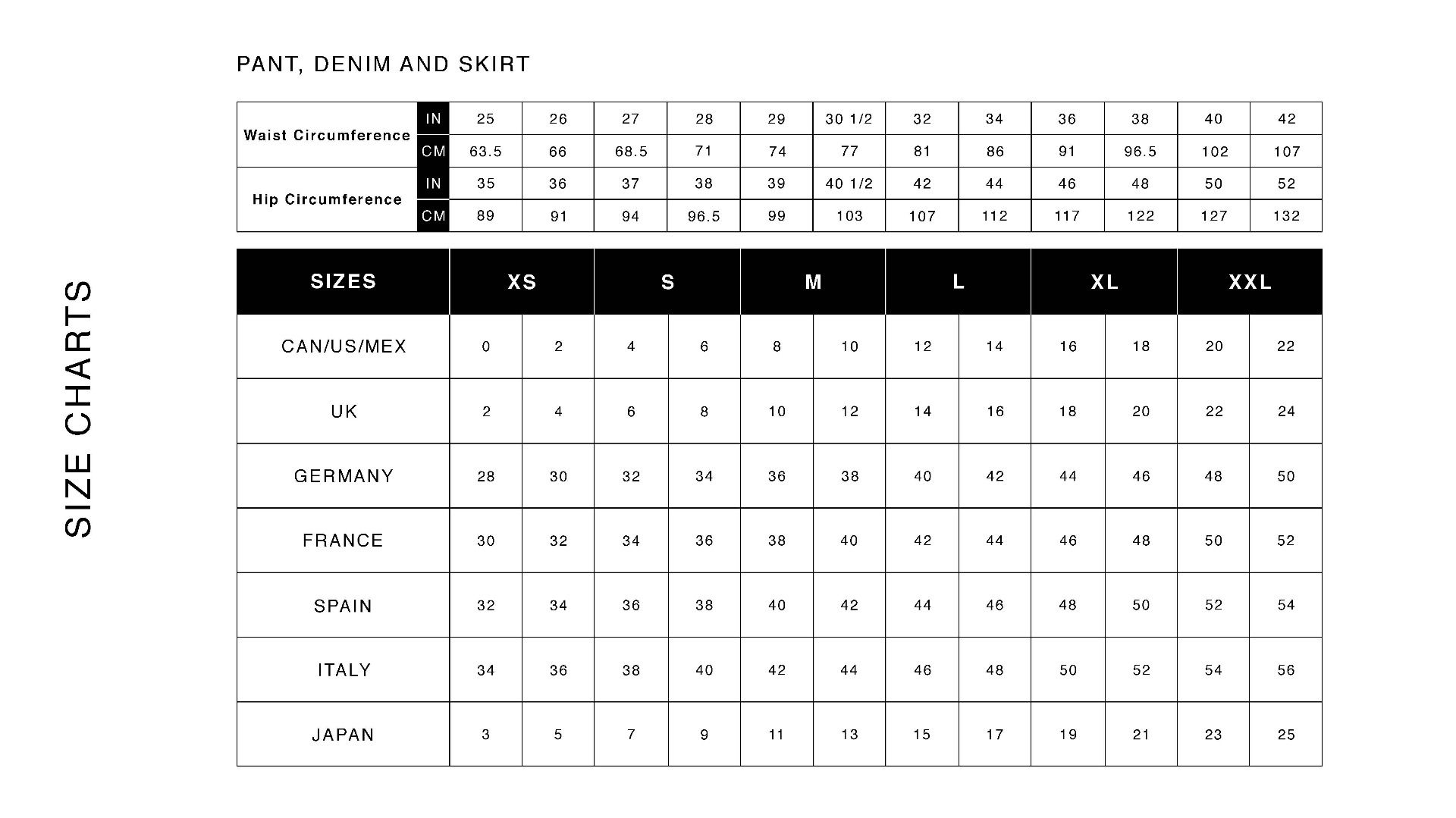 size chart 2